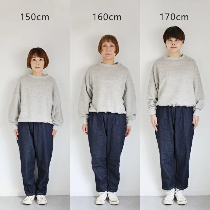 [4 colors] NARU FACTORY 8oz Uneven Denim Cozy Pants 100% Cotton Women's [637120] Minamide Meriyasu Bottoms Factory Brand