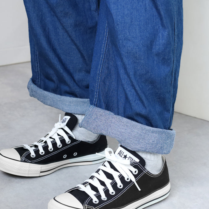 NARU FACTORY 8oz Irregular Denim Tall Pants, 100% Cotton, Women's [641800BE] Minamide Meriyasu Pants, Factory Brand 