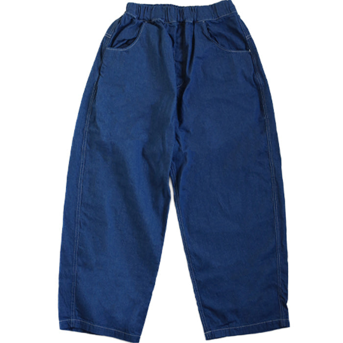 NARU FACTORY 8oz Irregular Denim Tall Pants, 100% Cotton, Women's [641800BE] Minamide Meriyasu Pants, Factory Brand 