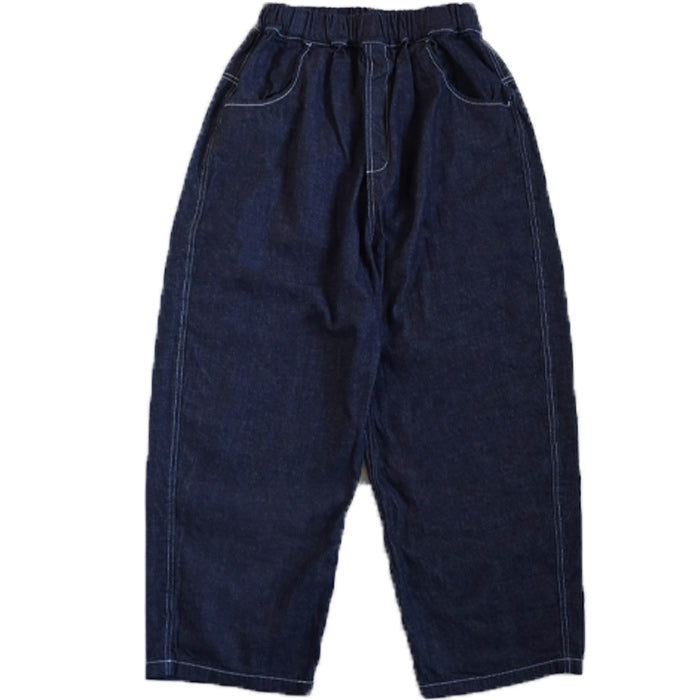 NARU FACTORY 8oz Irregular Denim Tall Pants, 100% Cotton, Women's [641800BE] Minamide Meriyasu Pants, Factory Brand 