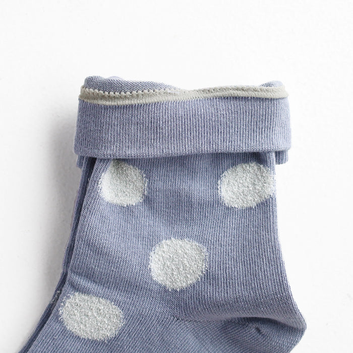 [5 colors] NARU FACTORY Combed Cotton Dot Socks for Women [646500] Minamide Meriyasu Socks Factory Brand