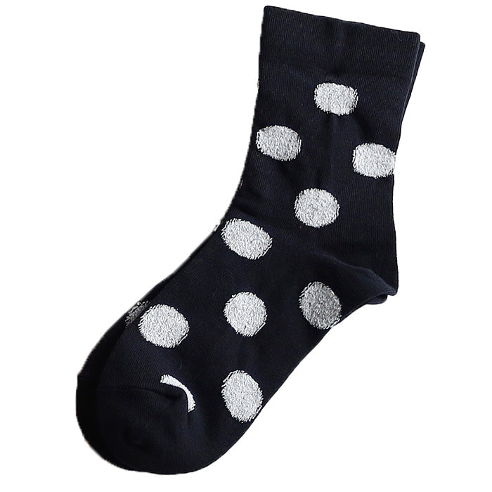 [5 colors] NARU FACTORY Combed Cotton Dot Socks for Women [646500] Minamide Meriyasu Socks Factory Brand