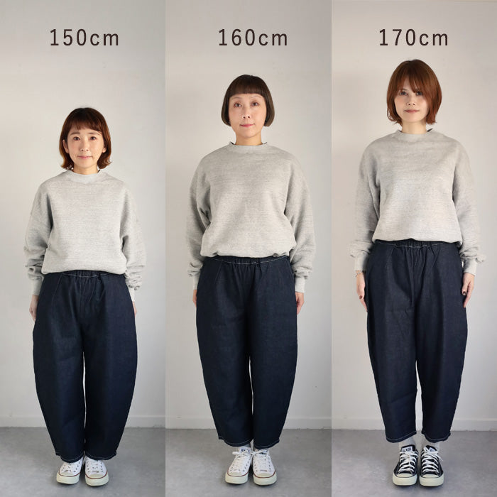 NARU FACTORY(ナル ファクトリー) 8oz ムラデニム エッグパンツ コットン100% レディース [647125] 南出メリヤス ボトムス ファクトリーブランド