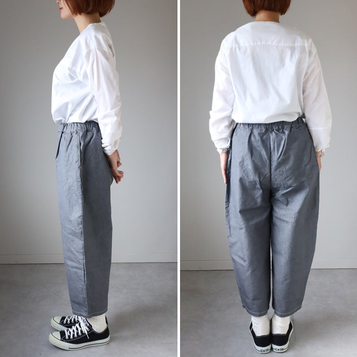 NARU FACTORY(ナル ファクトリー) 8oz ムラデニム エッグパンツ コットン100% レディース [647125] 南出メリヤス ボトムス ファクトリーブランド