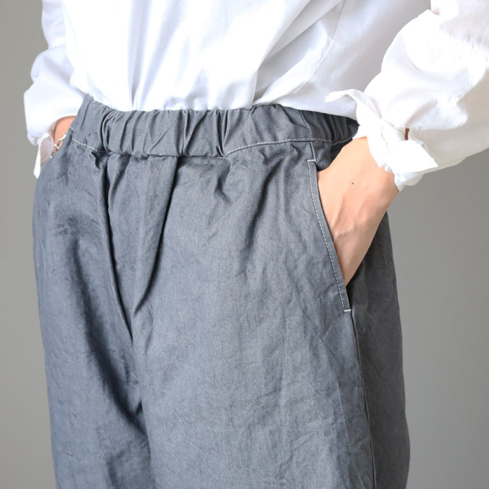 NARU FACTORY 8oz Slub denim Egg Pants, 100% Cotton, Women's [647125] Minamide Meriyasu Bottoms Factory Brand 