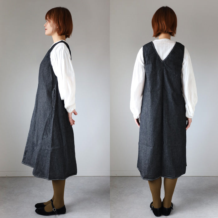 NARU FACTORY(ナル ファクトリー) 8oz ムラデニム ジャンパースカート コットン100% レディース [649805] 南出メリヤス ワンピース ファクトリーブランド