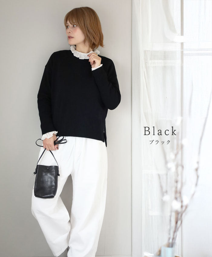 NARU FACTORY Tasmanian Lamb Komodo Knit Women's One Size Fits All [650600] Minamide Meriyasu Sweater Factory Brand 