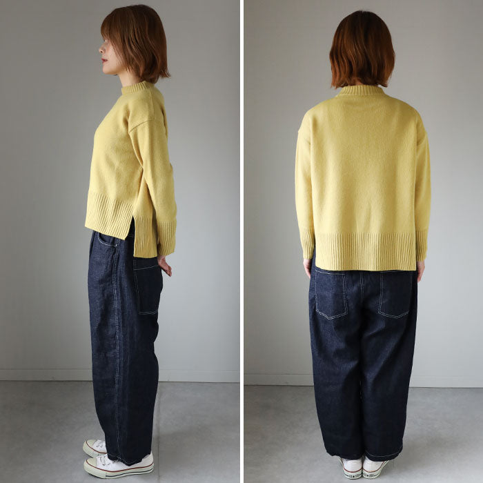 NARU FACTORY Tasmanian Lamb Komodo Knit Women's One Size Fits All [650600] Minamide Meriyasu Sweater Factory Brand 