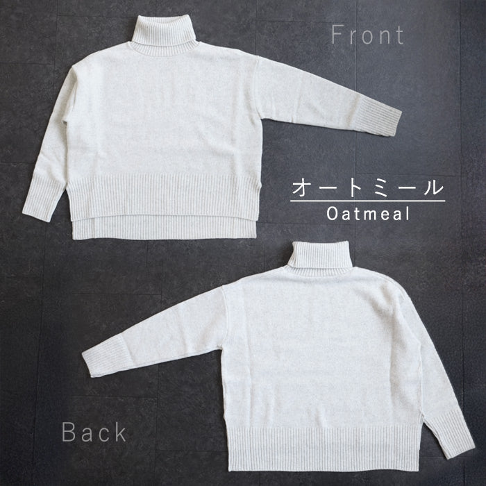 NARU FACTORY Tasmanian Lamb Comodo Knit Turtleneck Women's Free Size [650601] Minamide Knitwear Sweater Factory Brand