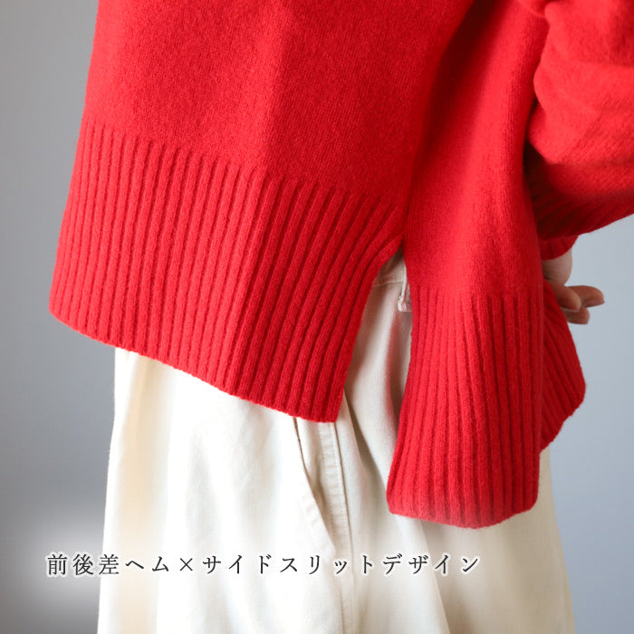 NARU FACTORY Tasmanian Lamb Comodo Knit Turtleneck Women's Free Size [650601] Minamide Knitwear Sweater Factory Brand