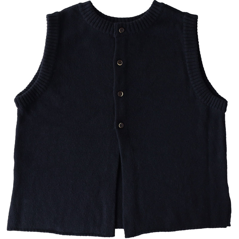 [5 Colors] NARU FACTORY Tasmania Lamb 2-Way Vest Women's [650603BF] Minamide Meriyasu Knit Factory Brand Knit Vest Reversible Front-to-Back