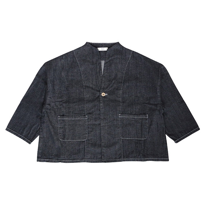 NARU FACTORY 8oz Irregular Denim Notched Jacket, 100% Cotton, Women's [654800BE] Minamide Meriyasu Denim Jacket, Factory Brand 