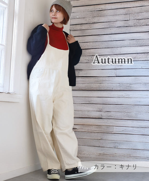 NARU FACTORY(ナル ファクトリー) 8oz ムラデニム ノッポサロペット コットン100% レディース [661800] 南出メリヤス ボトムス ファクトリーブランド