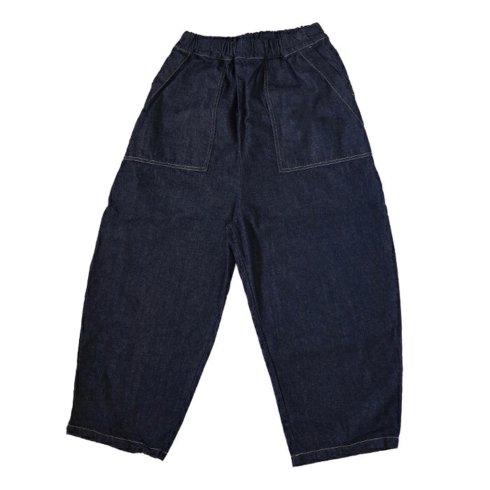 [4 Colors] NARU FACTORY 8oz Uneven Denim Craft Pants 100% Cotton Women's [662805] Minamide Meriyasu Bottoms Factory Brand
