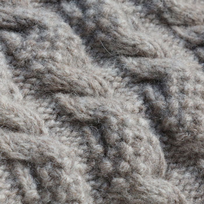 NARU FACTORY(ナル ファクトリー) ナチュラルカラー ウール 柄編みニットベスト レディース[665405] 南出メリヤス セーター ファクトリーブランド