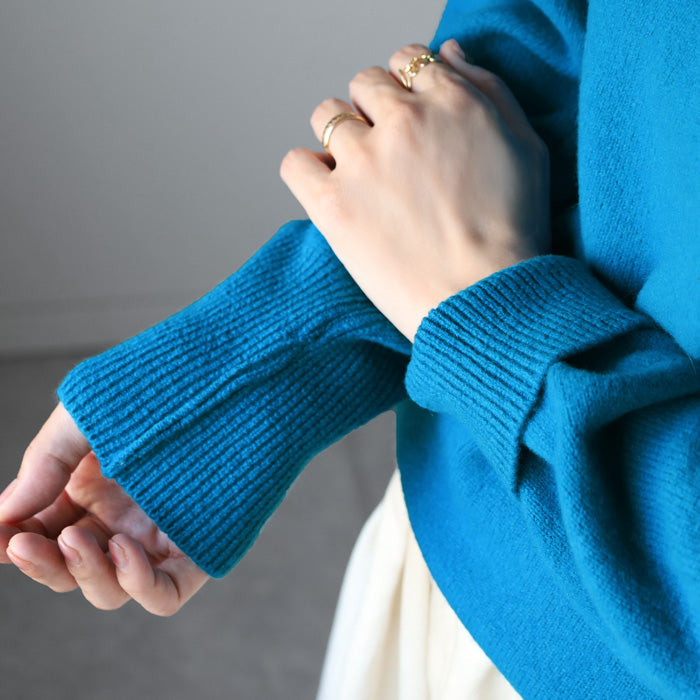 NARU FACTORY Tasmanian Lamb Raglan Knit Pullover Women's Free Size [665600-1] Minamide Knitwear Sweater Factory Brand