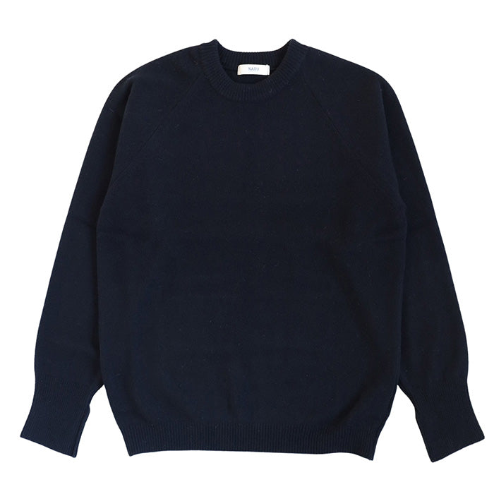 NARU FACTORY Tasmanian Lamb Raglan Knit Pullover Women's Free Size [665600-1] Minamide Knitwear Sweater Factory Brand