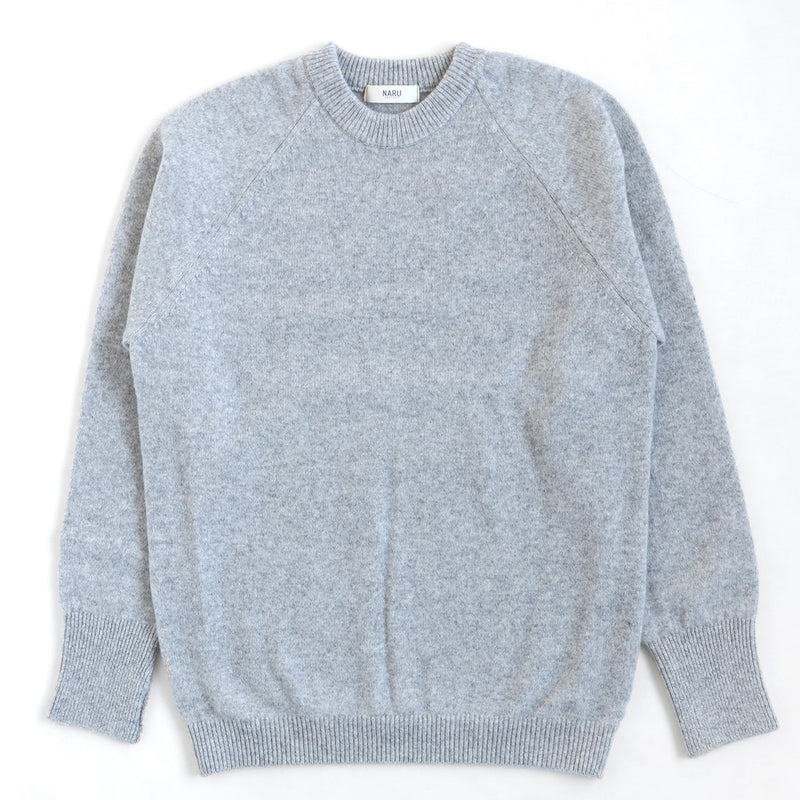 NARU FACTORY Tasmanian Lamb Raglan Knit Pullover Women's Free Size [665600-1] Minamide Knitwear Sweater Factory Brand