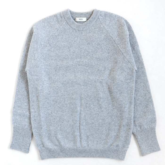 NARU FACTORY Tasmanian Lamb Raglan Knit Pullover Women's Free Size [665600-1] Minamide Knitwear Sweater Factory Brand