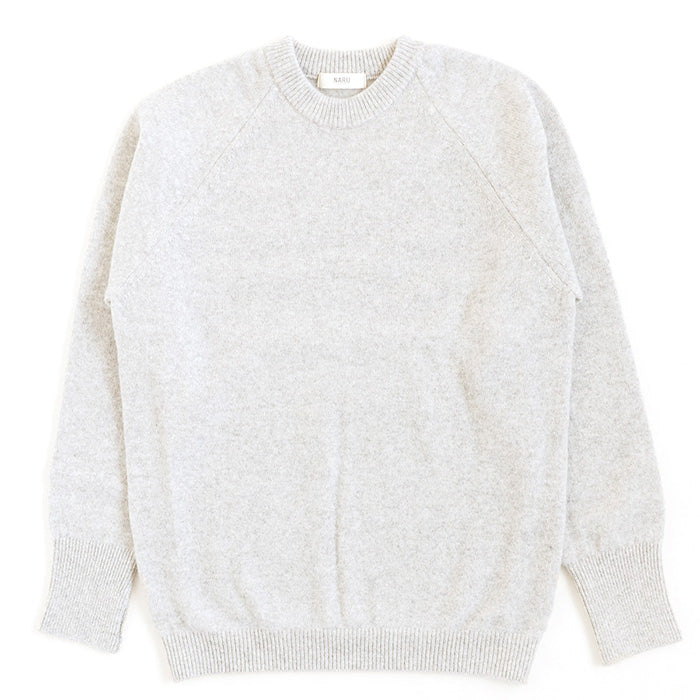 NARU FACTORY Tasmanian Lamb Raglan Knit Pullover Women's Free Size [665600-1] Minamide Knitwear Sweater Factory Brand