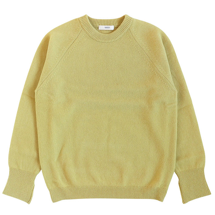 NARU FACTORY Tasmanian Lamb Raglan Knit Pullover Women's Free Size [665600-1] Minamide Knitwear Sweater Factory Brand