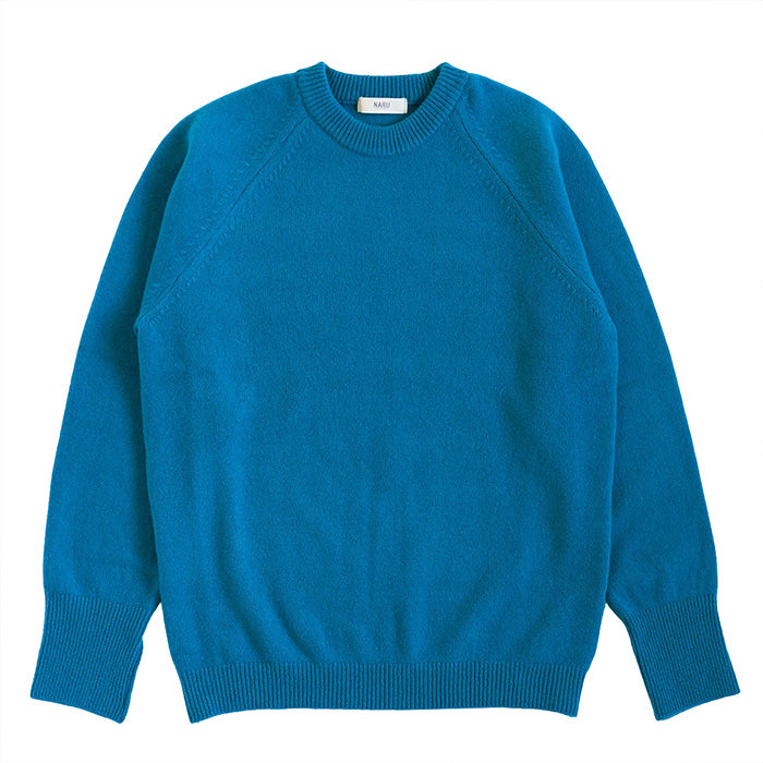 NARU FACTORY Tasmanian Lamb Raglan Knit Pullover Women's Free Size [665600-1] Minamide Knitwear Sweater Factory Brand