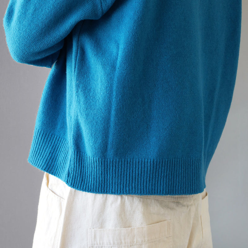 [4 Colors] NARU FACTORY Tasmania Ram KUMA Knit 100% Wool Women's [666607BF] Minamideri Sweater Factory Brand
