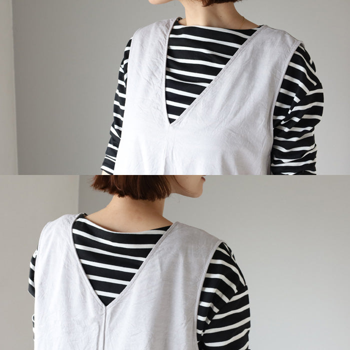 NARU FACTORY Summer Irregular Denim Jumper Skirt, 100% Cotton, Women's [671830], Minamide Meriyasu Dress, Factory Brand, Spring/Summer 