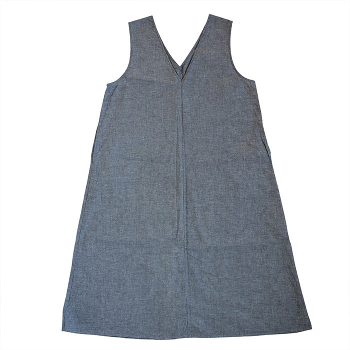 NARU FACTORY Summer Irregular Denim Jumper Skirt, 100% Cotton, Women's [671830], Minamide Meriyasu Dress, Factory Brand, Spring/Summer 