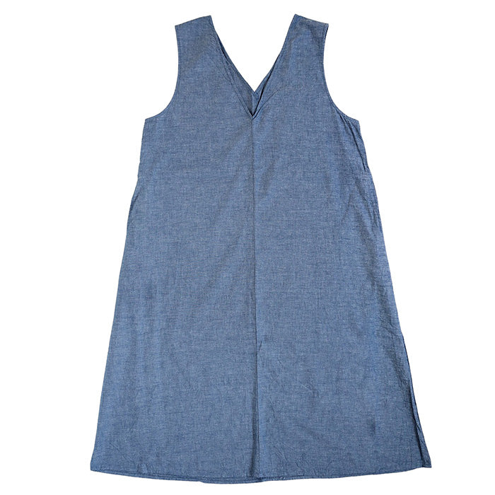 NARU FACTORY Summer Irregular Denim Jumper Skirt, 100% Cotton, Women's [671830], Minamide Meriyasu Dress, Factory Brand, Spring/Summer 