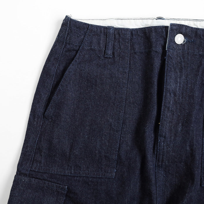 DEEP BLUE Denim Long Cargo Skirt Indigo Ladies [72959] Okayama Kurashiki Kojima Jeans Women