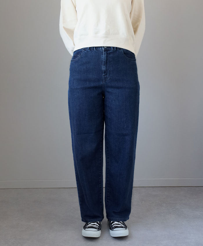 DEEP BLUE 10oz Easy Straight Denim Blue [72968-2] Women's Okayama Kurashiki Jeans 