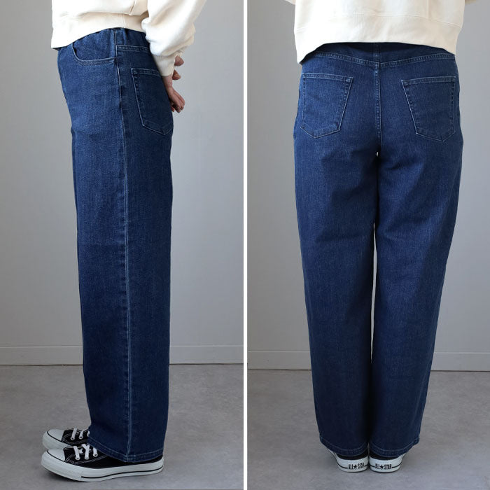DEEP BLUE 10oz Easy Straight Denim Blue [72968-2] Women's Okayama Kurashiki Jeans 