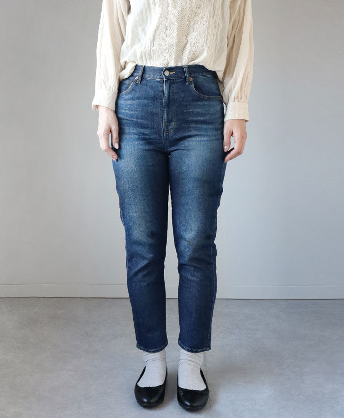 DEEP BLUE Slim Denim Pants Medium Blue [72974-2] Women's Skinny Kojima Kurashiki Jeans