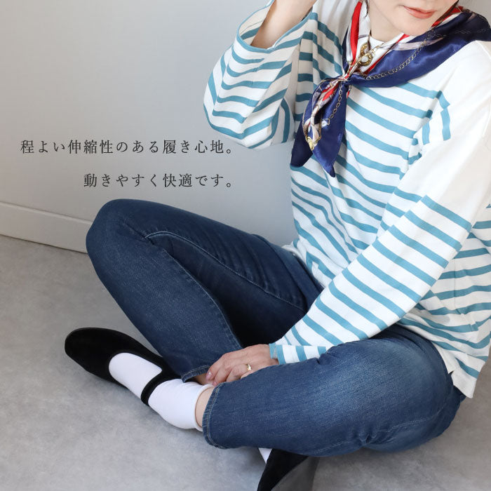 DEEP BLUE Slim Denim Pants Medium Blue [72974-2] Women's Skinny Kojima Kurashiki Jeans