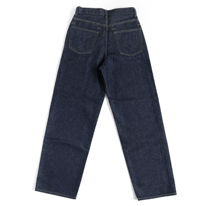 DEEP BLUE Left Twill Straight Denim Pants Indigo Women's [72986-1] Okayama Kurashiki Kojima Jeans Pants 