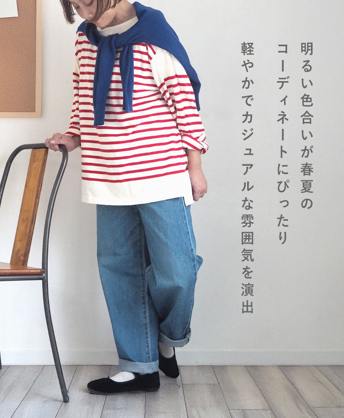 DEEP BLUE Left Twill Straight Denim Pants Medium Blue Women's [72986-2] Okayama Kurashiki Kojima Jeans Pants 