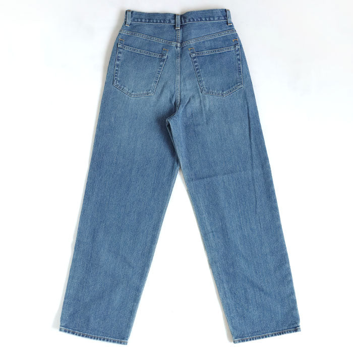 DEEP BLUE Left Twill Straight Denim Pants Medium Blue Women's [72986-2] Okayama Kurashiki Kojima Jeans Pants 