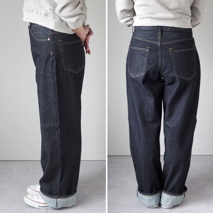 DEEP BLUE 13oz Boyfriend Denim for Women [72988-1] Okayama, Kurashiki, Kojima Jeans, Pants 