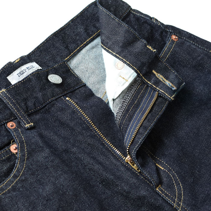 深藍色 13 盎司女式男友牛仔褲 [72988-1] 岡山、倉敷、兒島牛仔褲、褲子