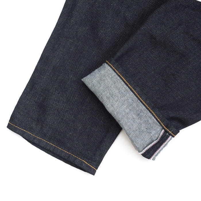 DEEP BLUE 10oz Stretch Denim Full Length Tapered Boyfriend Pants One Wash [73966FL-OW]