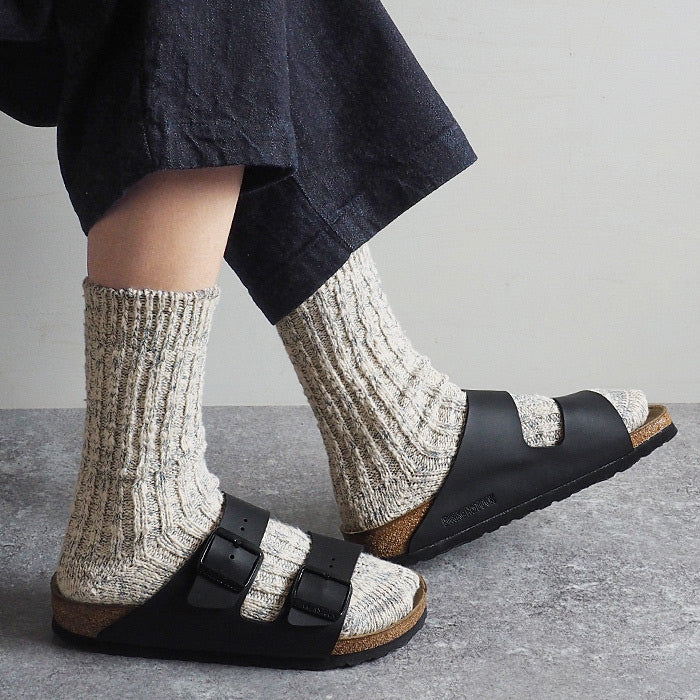 [3 colors] ORGANIC GARDEN Organic Cotton Gara-spun Socks, Regular Length, Men's and Women's [8-0003] 