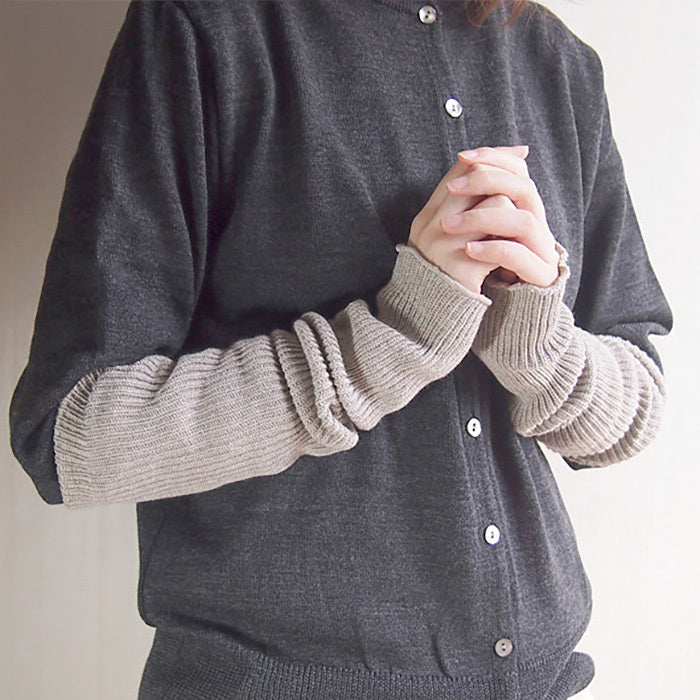 [2 colors] ORGANIC GARDEN Supima cotton x yak ribbed leg and arm warmers [8-0811-99] 