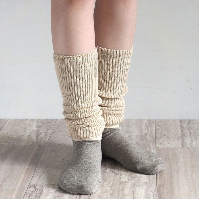 [2 colors] ORGANIC GARDEN Supima cotton x yak ribbed leg and arm warmers [8-0811-99] 