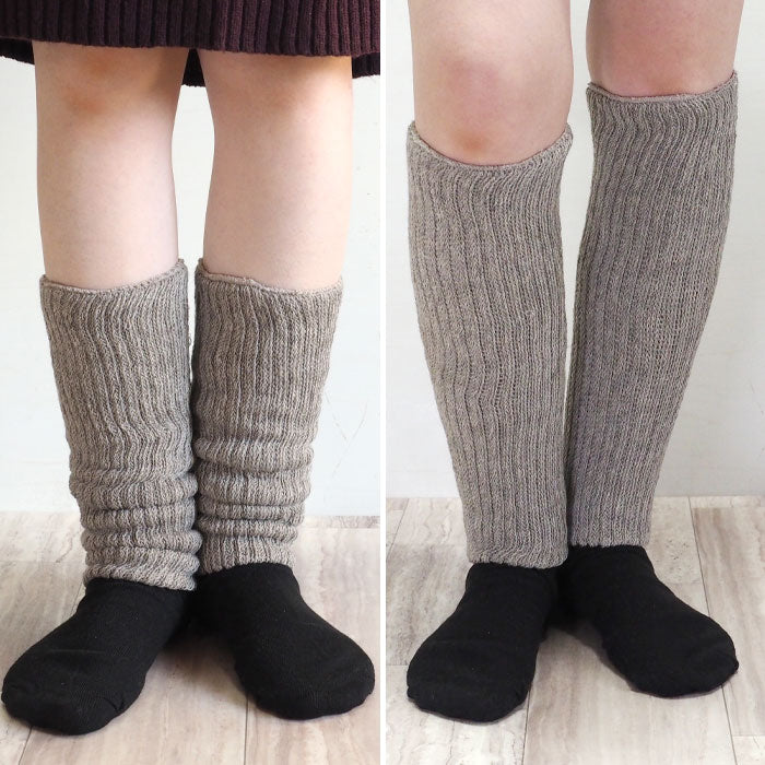 [2 colors] ORGANIC GARDEN Supima cotton x Yak double warmers [8-0812-99] Leg warmers thick