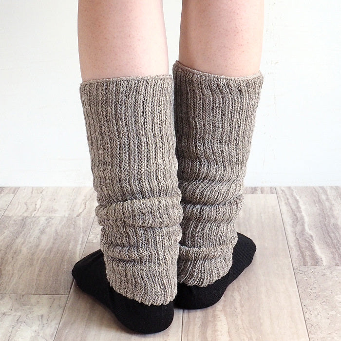 [2 colors] ORGANIC GARDEN Supima cotton x Yak double warmers [8-0812-99] Leg warmers thick
