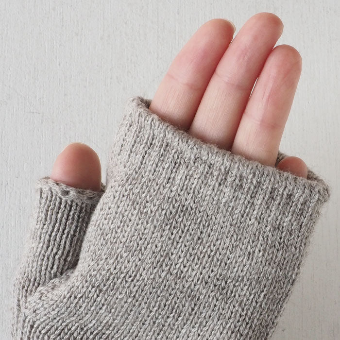 ORGANIC GARDEN Yak Wool x Supima Cotton Hand Warmer Mokuri Gray Women's [8-0910-73] Fingerless Smartphone Gloves Nara Prefecture Koryo Town Brand