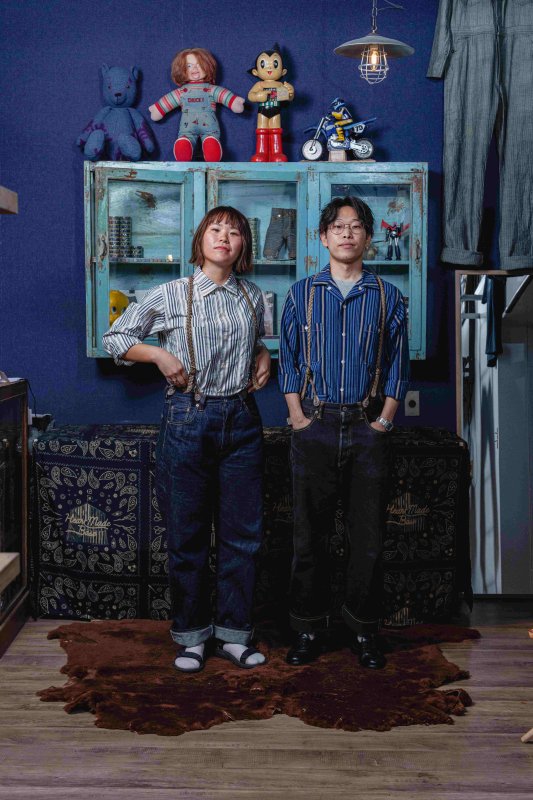 【2色】graphzero (グラフゼロ) オープンカラー ボタンダウン 長袖シャツ 2WAY インディゴ メンズ レディース [GZ-2WCL-0510]