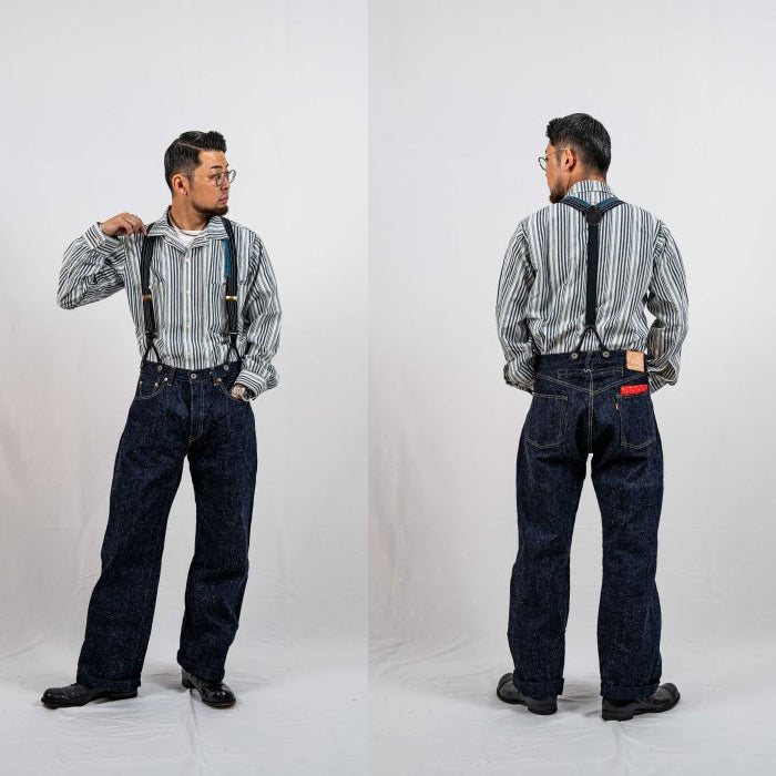 【2色】graphzero (グラフゼロ) オープンカラー ボタンダウン 長袖シャツ 2WAY インディゴ メンズ レディース [GZ-2WCL-0510]