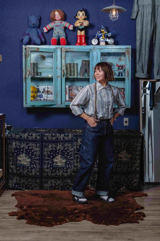 【2色】graphzero (グラフゼロ) オープンカラー ボタンダウン 長袖シャツ 2WAY インディゴ メンズ レディース [GZ-2WCL-0510]